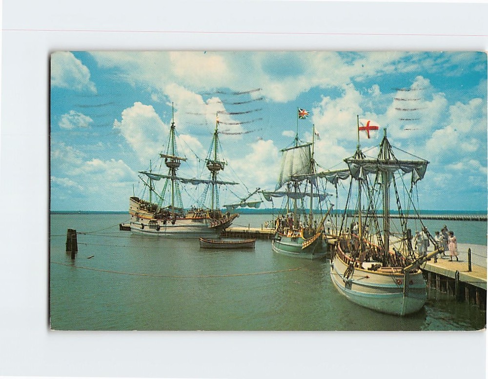 Postcard The Three Ships Jamestown Virginia USA