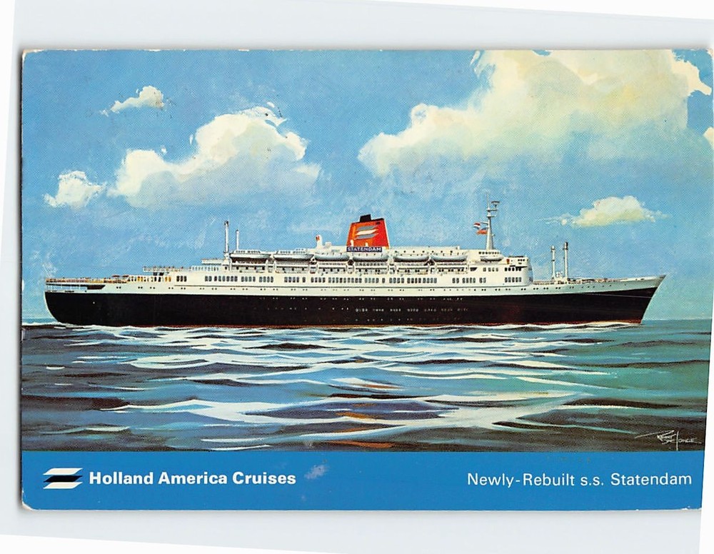 Postcard Newly Rebuilt SS Statendam Holland America Cruises