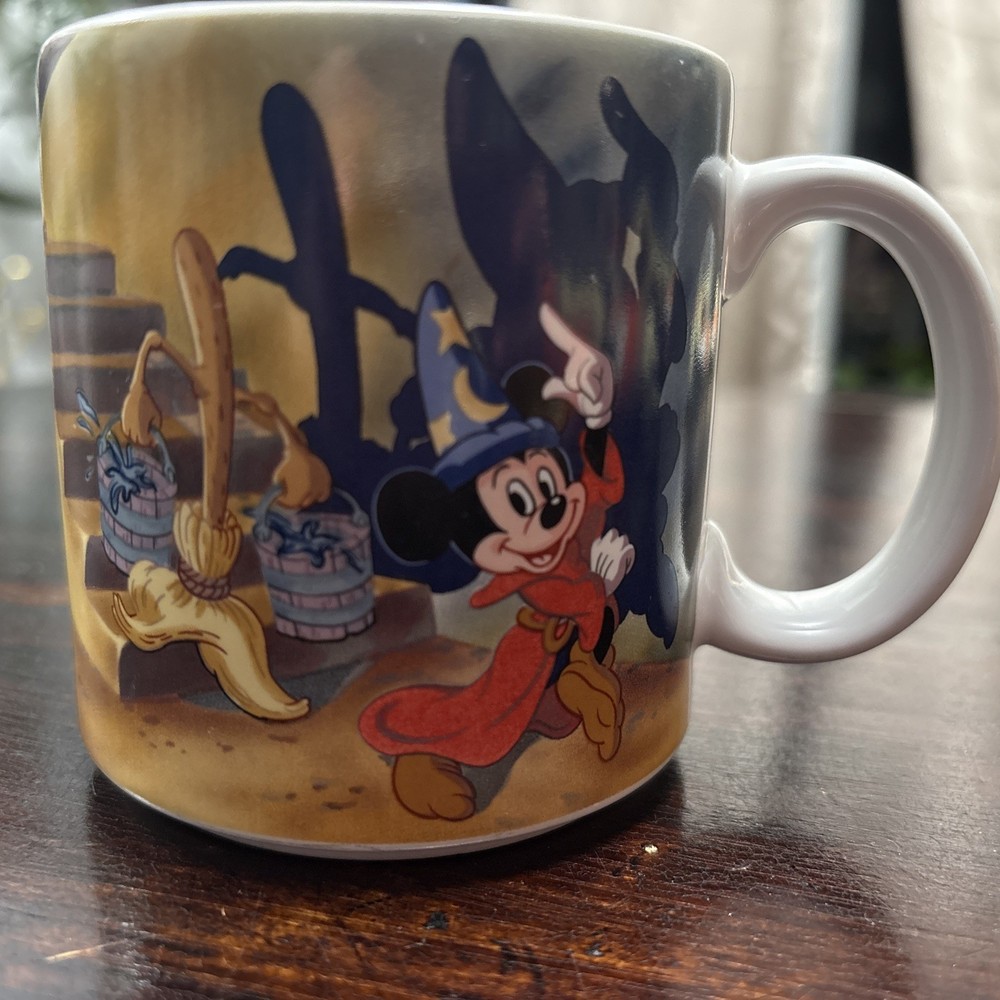 Vintage Disney Mickey Mouse Fantasia The Sorcerers Apprentice Coffee Mug