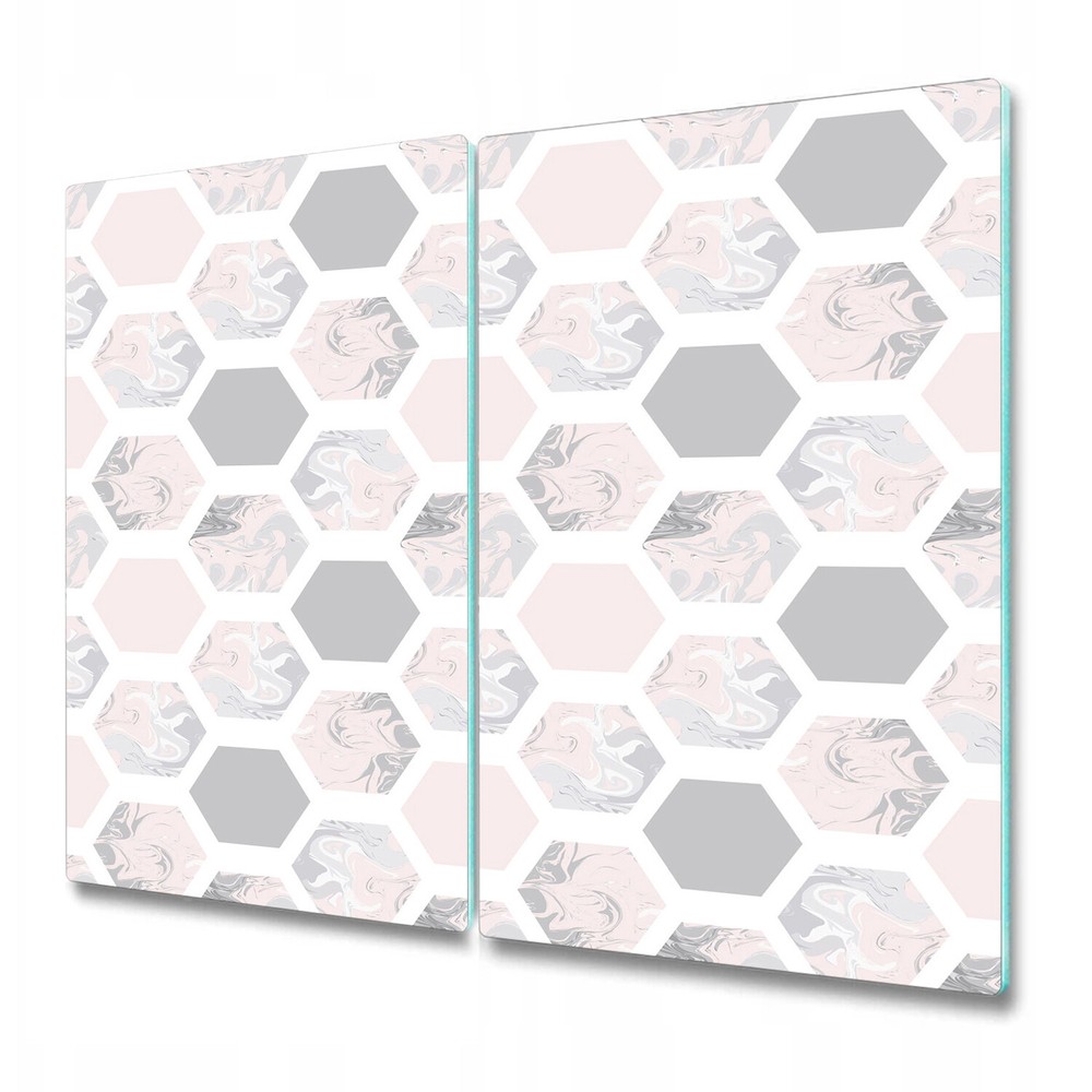 Glass Surface Protector Worktop Saver Geometric Honeycomb Hexagon 2x30x52