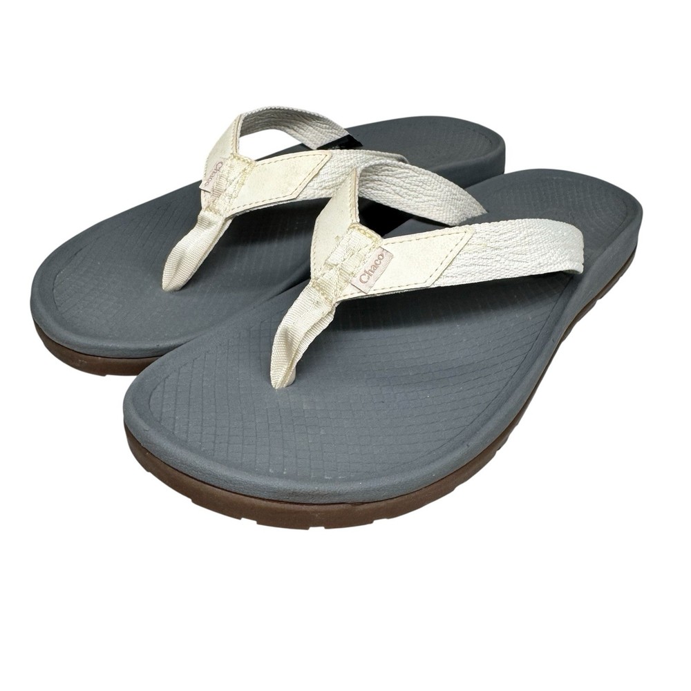 Chaco Womens Lowdown Flip Flop Size 10 White JCH108768 Outdoor Sandals