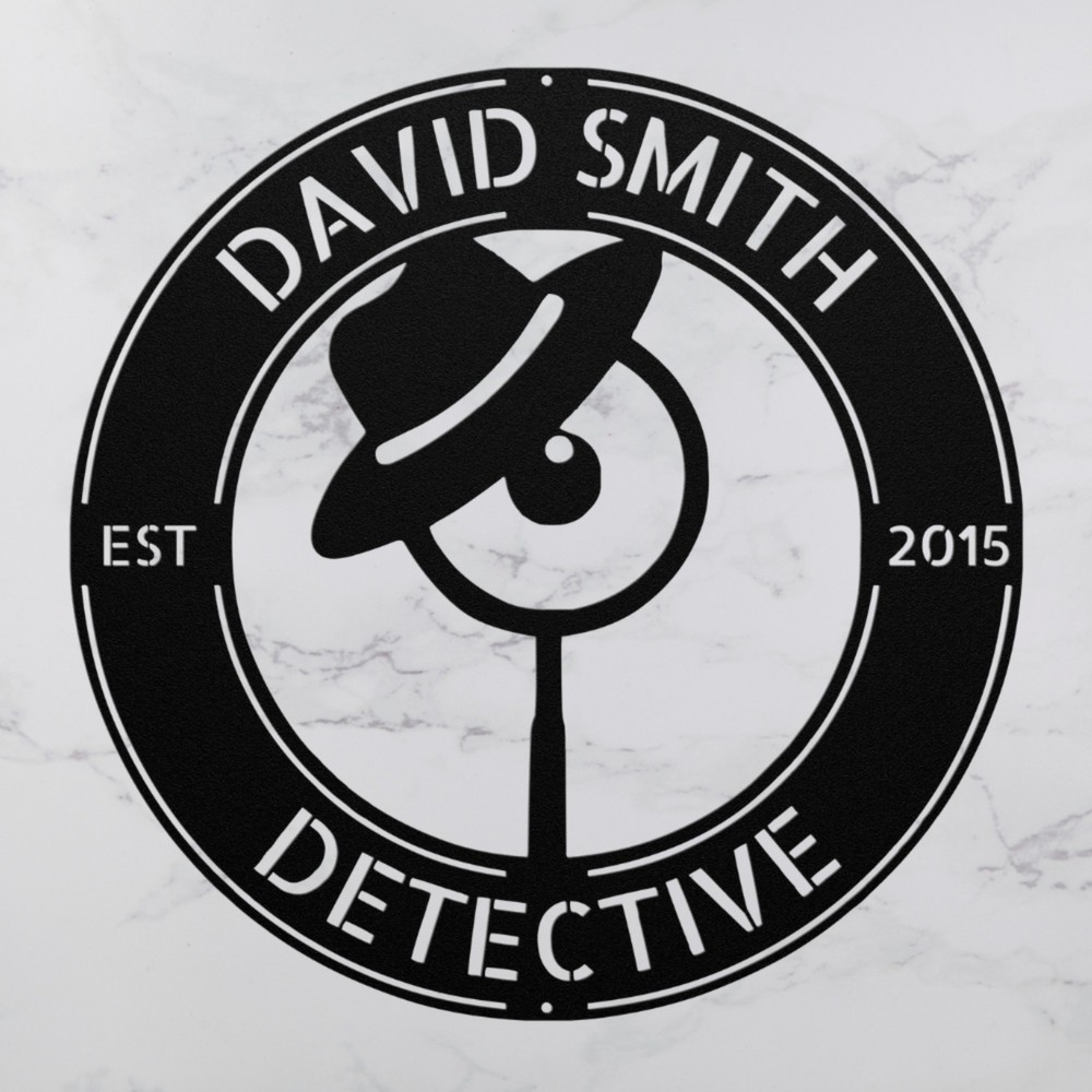 Custom Private Detective Metal Sign Personalized Office Decor Unique Gift Idea