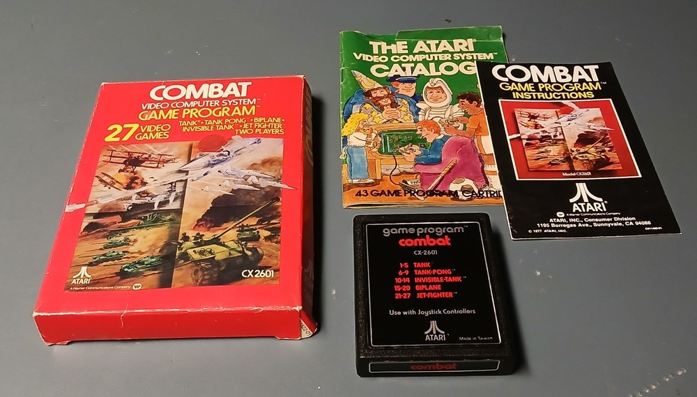 Atari 2600 Combat - Complete In Box (CIB) - With Manual And Catalog