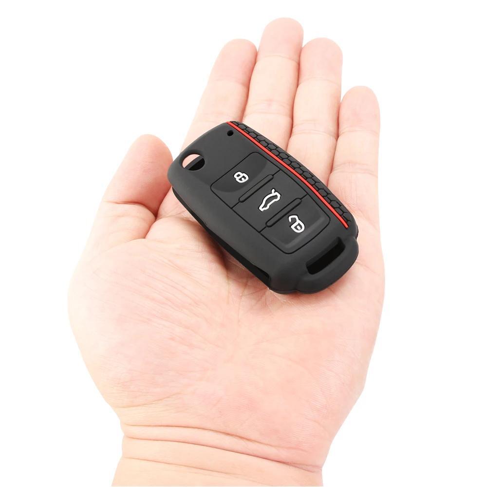 fit VW Volkswagen Tiguan Passat Polo Golf Jetta Skoda Octavia Car Key Case Cover