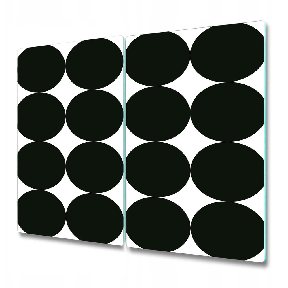 Glass Worktop Saver Black Giant Dots Dot Black and White Modern 2x30x52