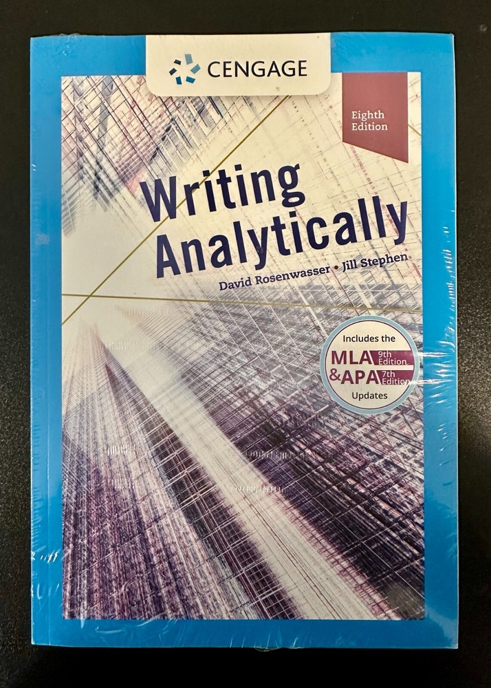 Writing Analytically 8th Edition by David Rosenwasser *NEW & SEALED*