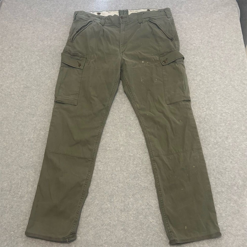 Polo Ralph Lauren Pants Cargo Utility Green Size 40 x 40 Military Distressed