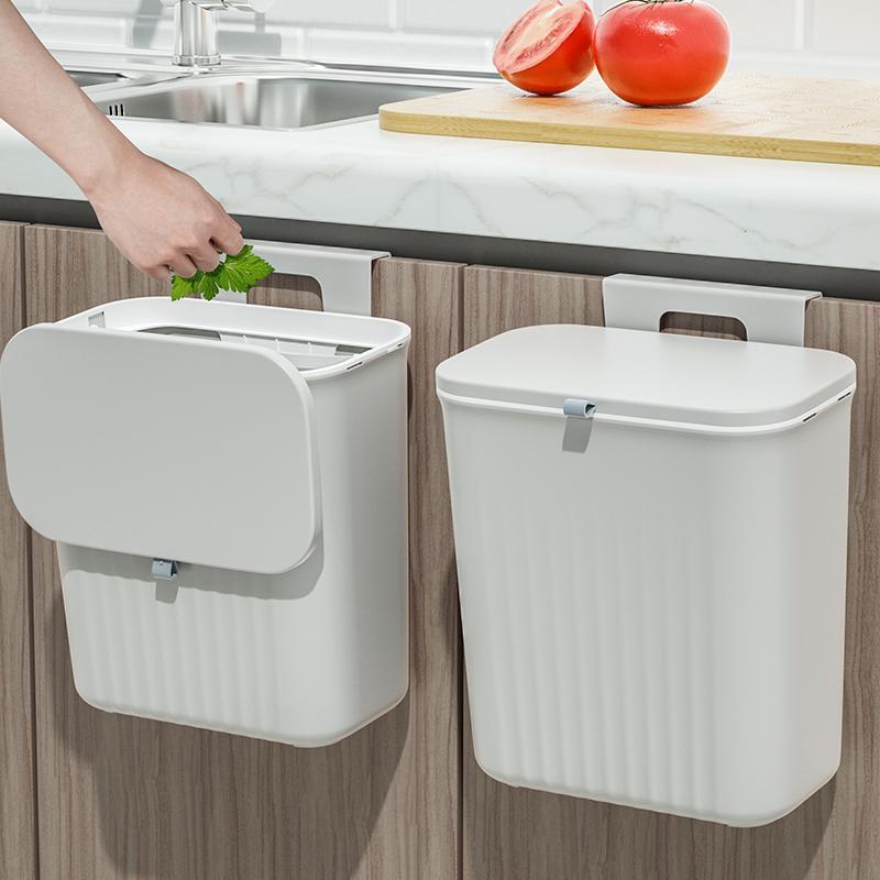 New Wall Mounted Trash Can Kitchen Hanging Trash Bin Cabinet Door Trash Can