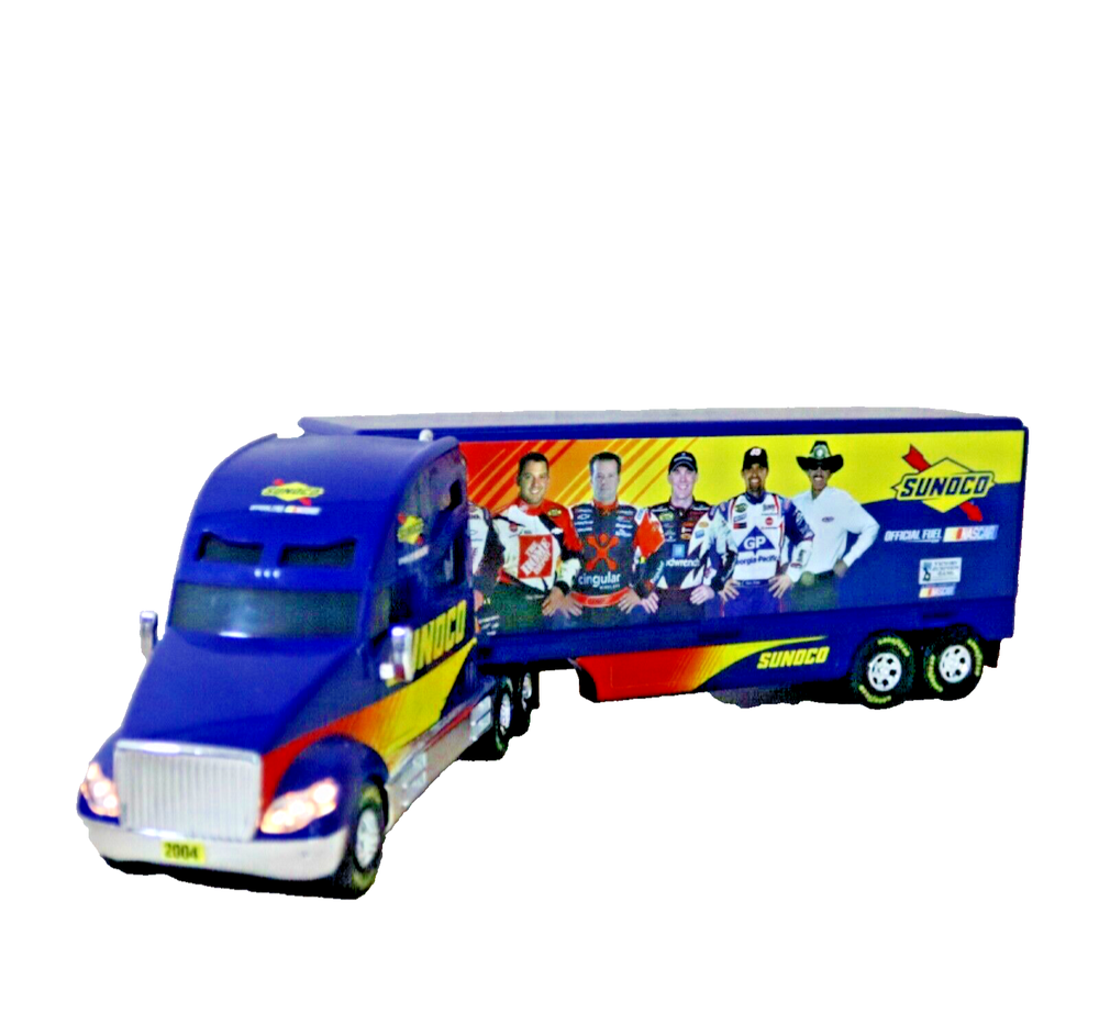 Sunoco 2004 Race Car Hauler, Car & Pit Wagon Plastic IOB 11th In Series Light Up