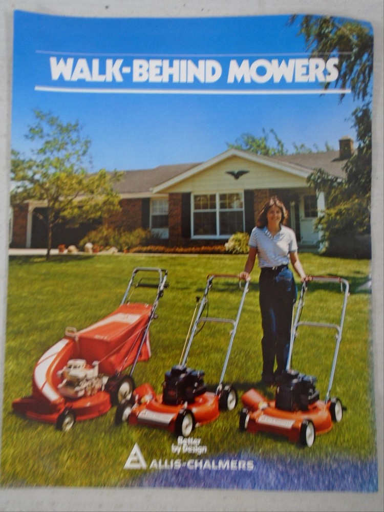 Advertising Brochure Allis Chalmers Walk Behind Lawn Grass Mower