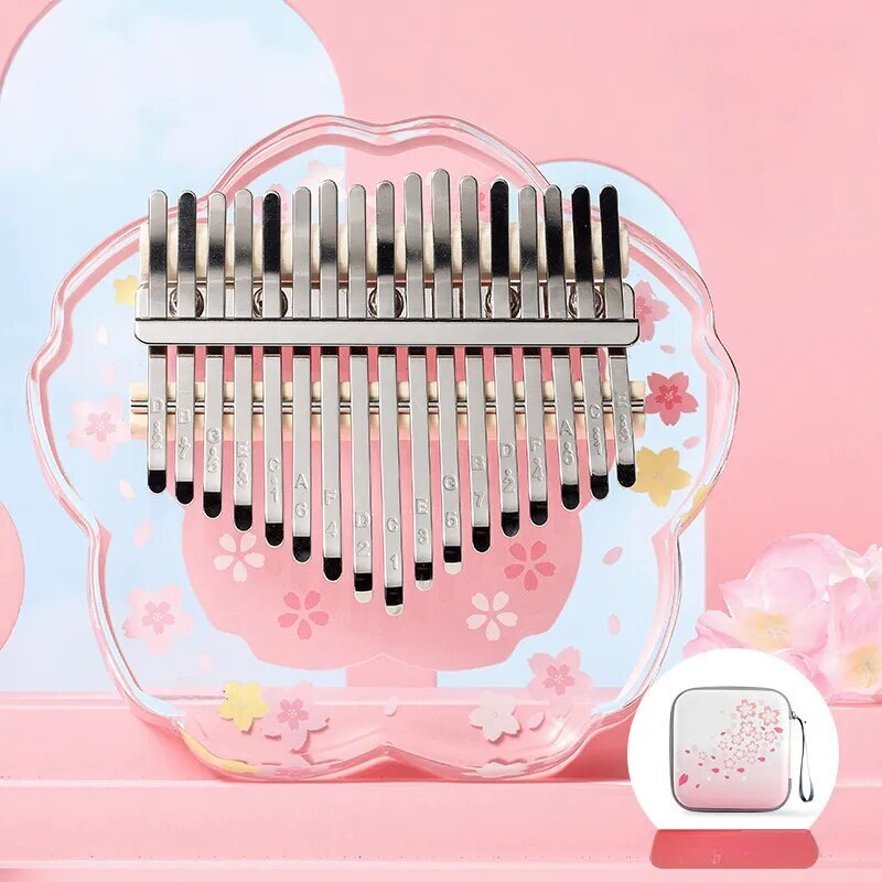 17 key 21 key kalimba portable set Transparent chromatic kalimba 100% New
