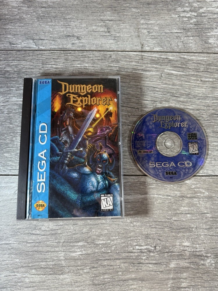 Dungeon Explorer (Sega CD, 1995) Game, Case, Manual + Reg Card (Water Damage)