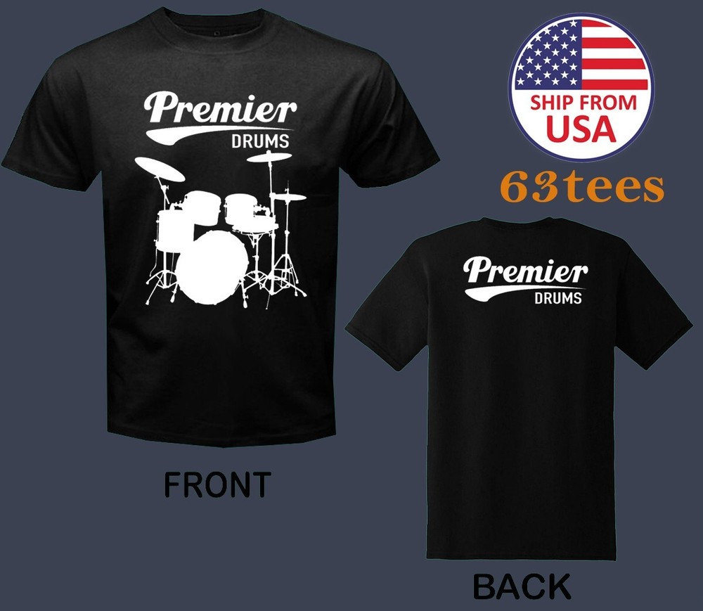 Premier Drums Men's Black Size S to 5XL