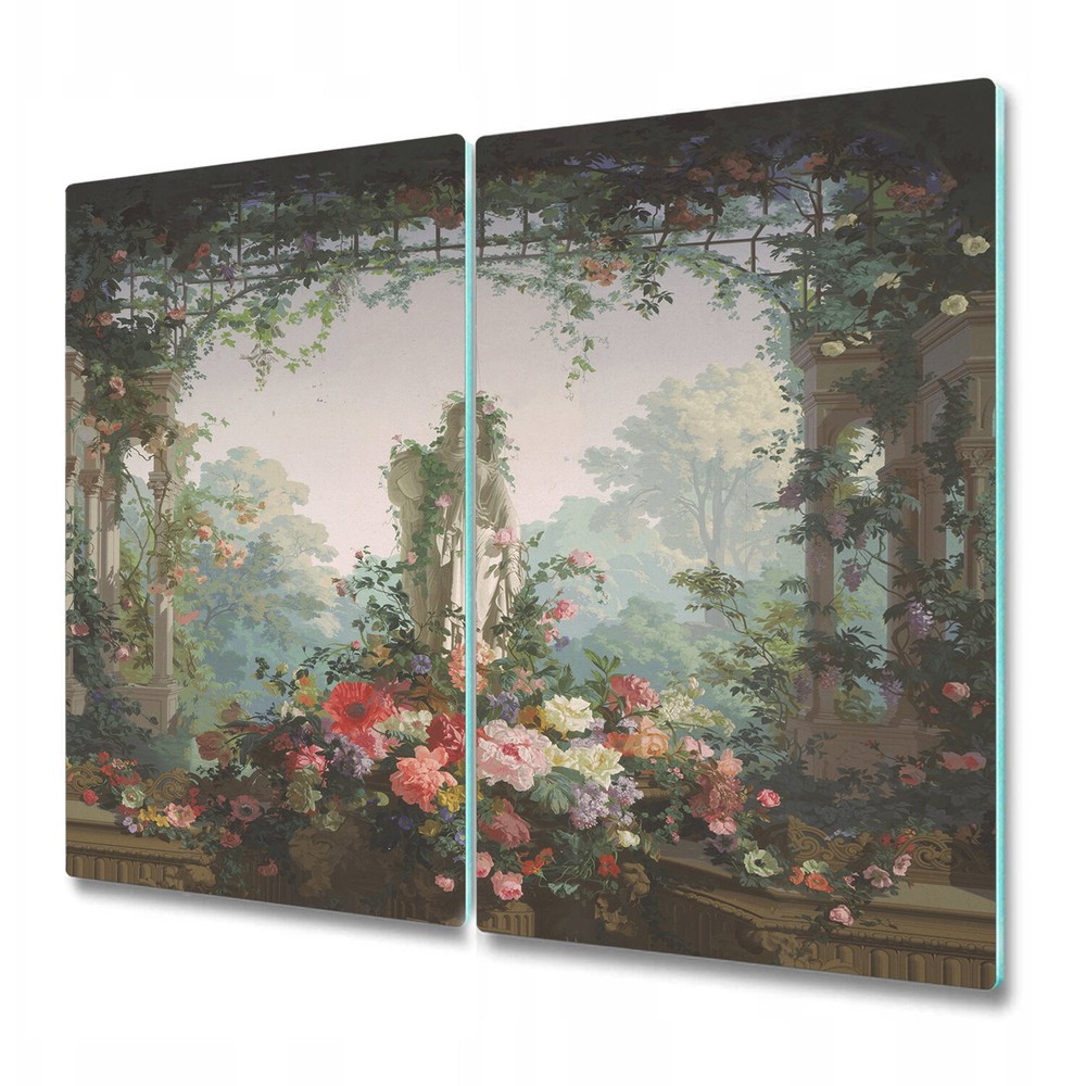 Glass Induction Ceramic Hob Cover Garden of Goddess Art Painting 2x30x52