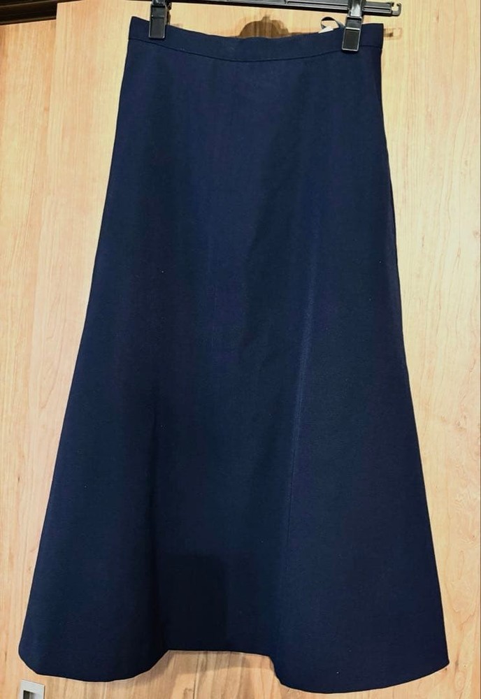 Comme des Garcons Vintage Navy Flare Skirt 100 Wool Classic Design Used