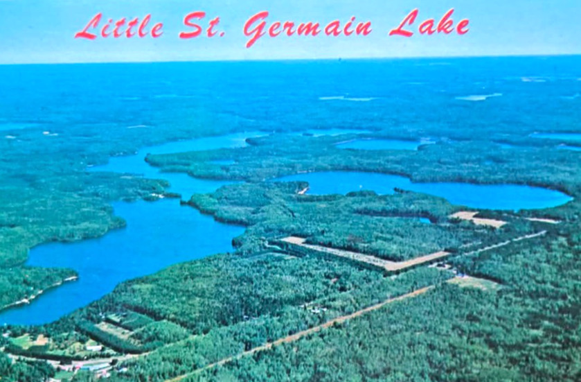 1980s St. Germain Wisconsin Aerial View Little Lake Postcard Next Day Shipping