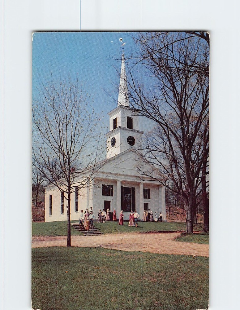 Postcard Meetinghouse Old Sturbridge Village Massachusetts USA