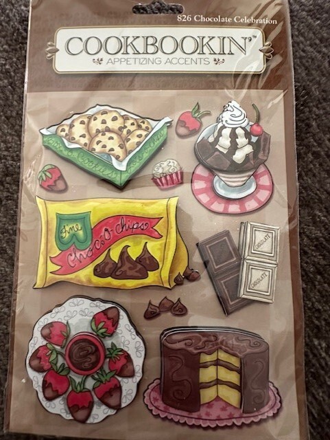 Appetizing Accents Acid-Free Scrapbooking Stickers Set #826 Cookbookin MIP TX-image
