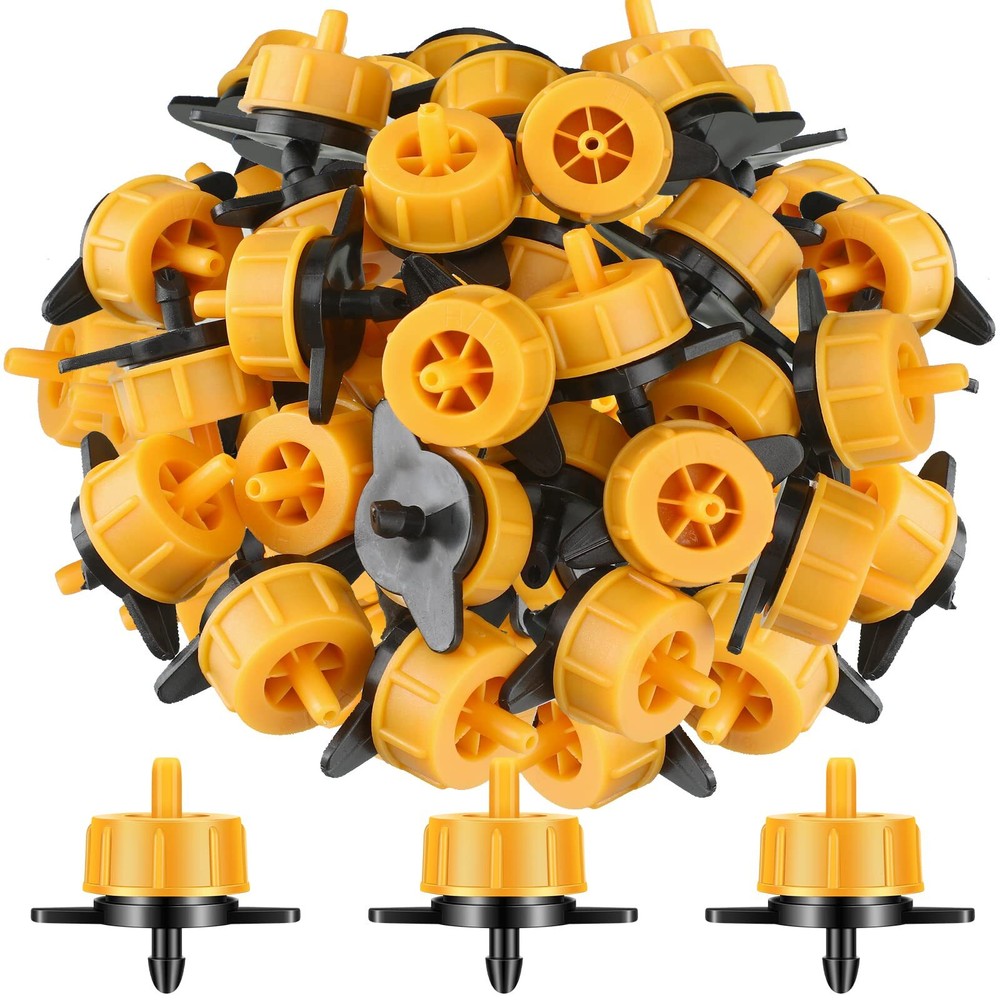 100 Pcs Drip Irrigation Emitters, Pressure Compensating Absinthe Drippers, Dr...-image