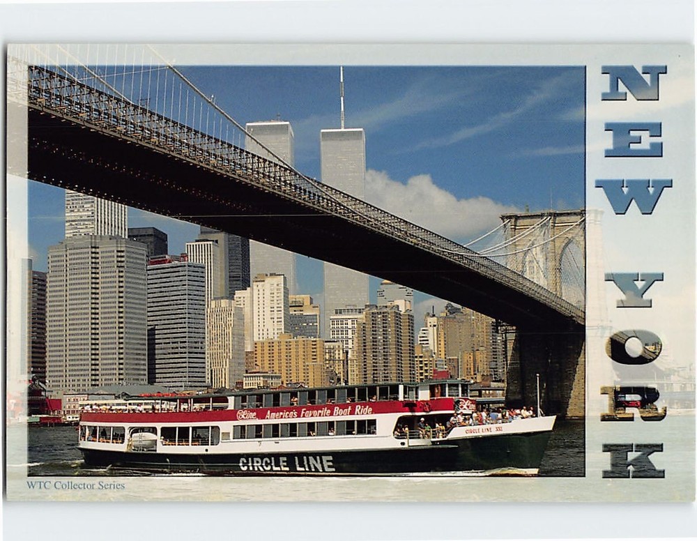 Postcard Brooklyn Bridge & City View in NY USA