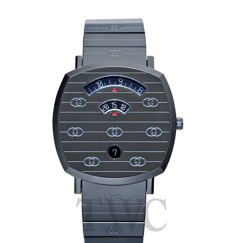 GUCCI Grip YA157429 Black Dial Unisex Watch Genuine FreeS&H