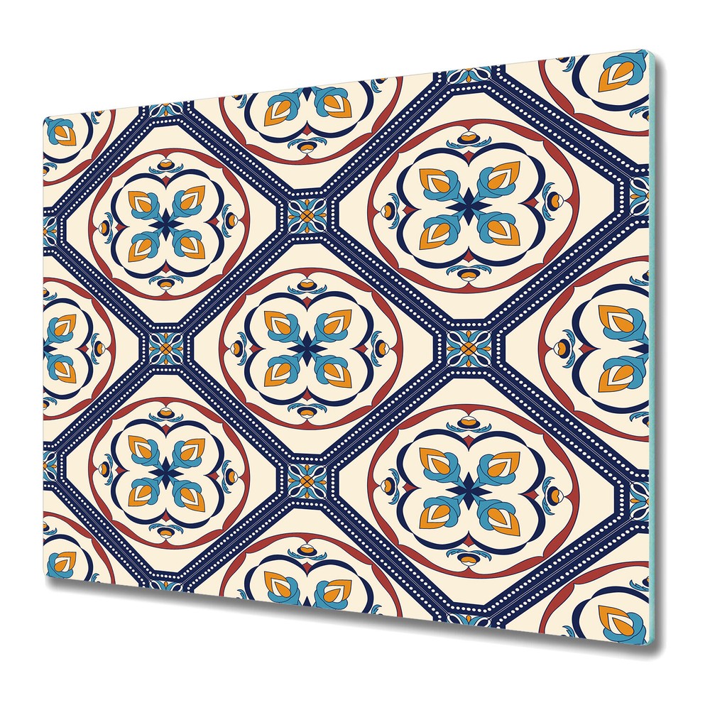 Glass Kitchen Chopping Board Vector texture design and fashion blue and brown