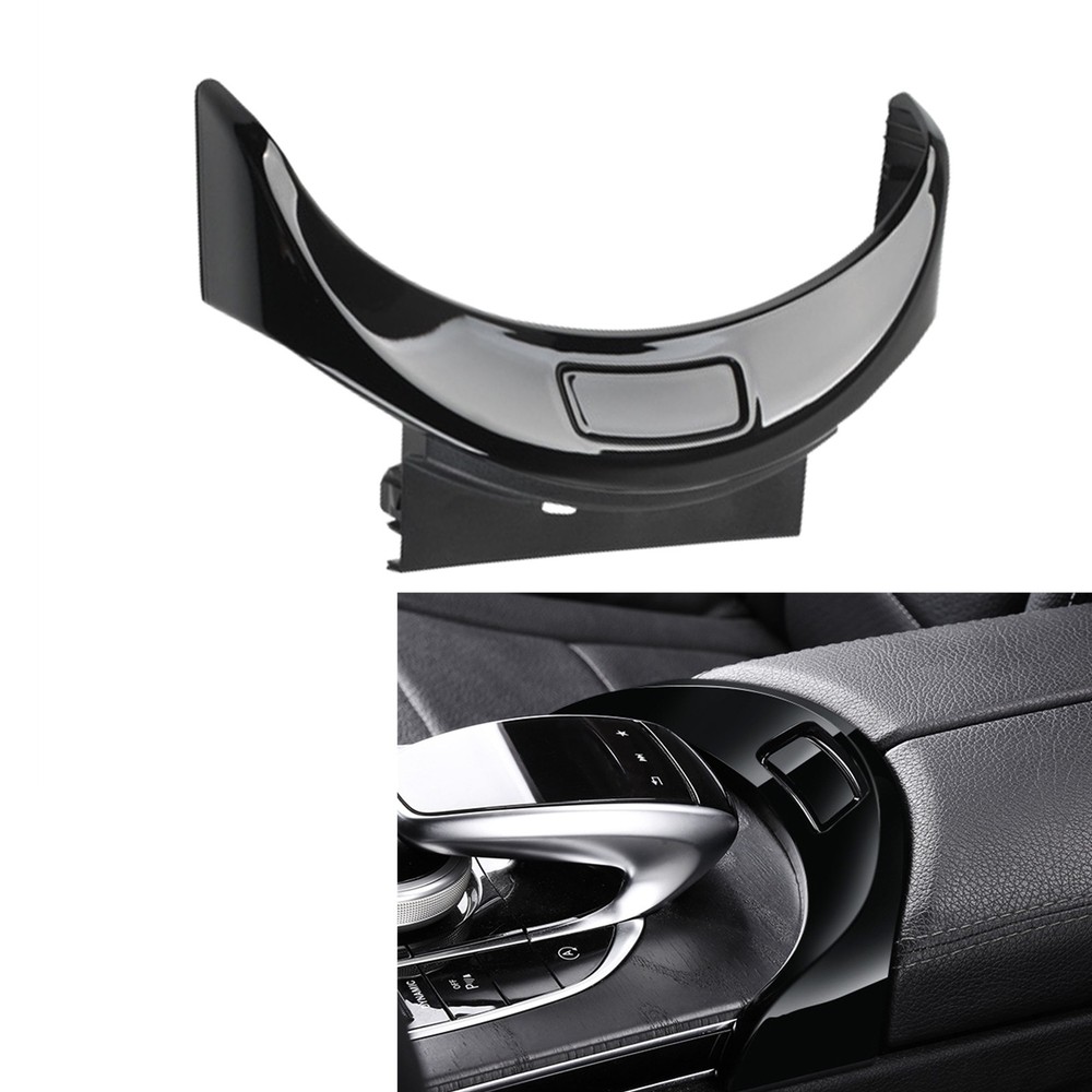 Black Center Armrest Box Release Button Trim For Mercedes Benz W205 C200 2014-21