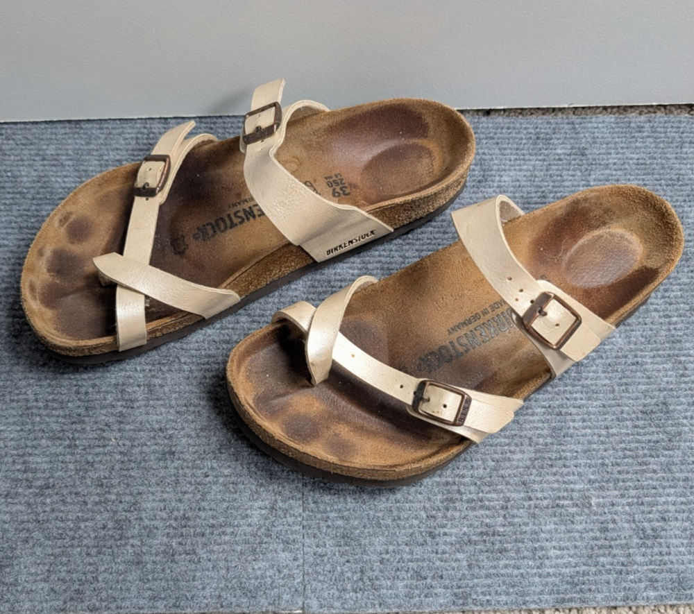 Birkenstock Mayari Sandals Womens 8 Opalescent Buckle Comfort Adjustable Boho