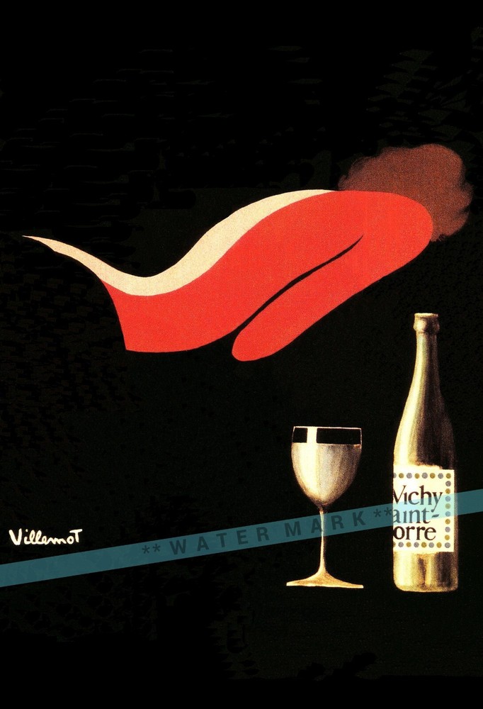Vichy Saint Yorre 1972 French Water Vintage Poster Print Retro Style Drinks Art