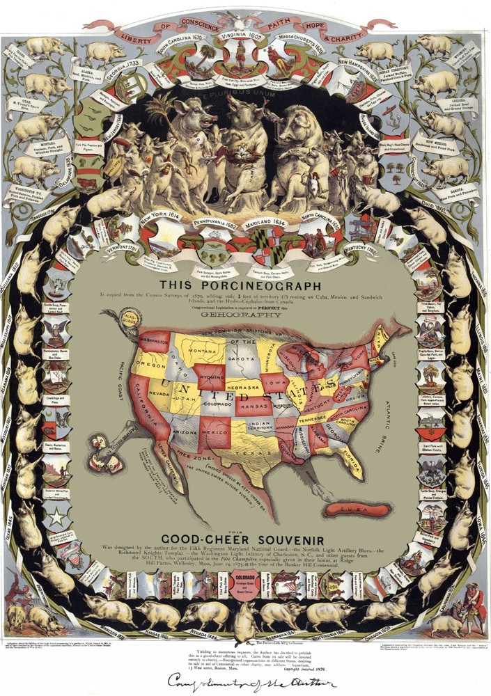 8150.Decoration Poster.Home Room wall art design print.Porcineograph.Pork shop