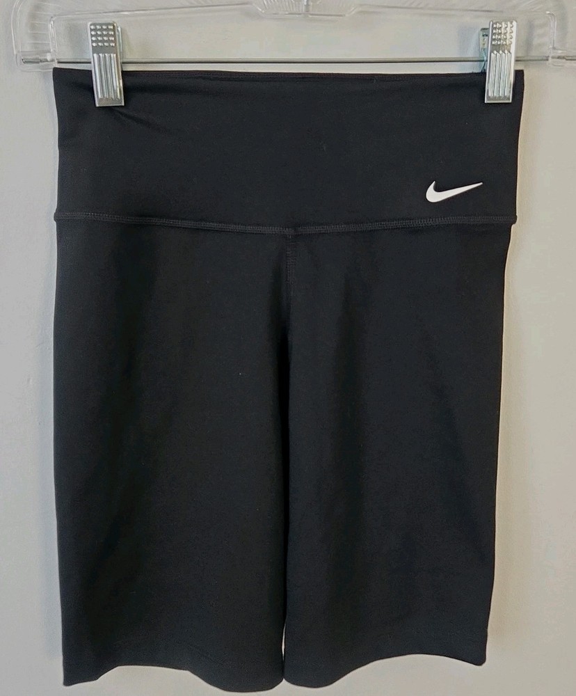 Nike Dri-FIT Women’s Black Biker Shorts High Waist Compression Athletic XS