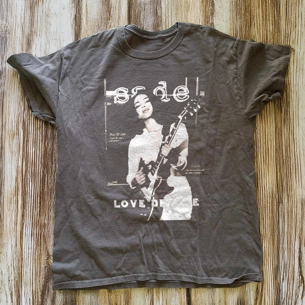 HOT! Sade Love Deluxe Albums Retro Charcoal Unisex T shirt Reprint S-5XL
