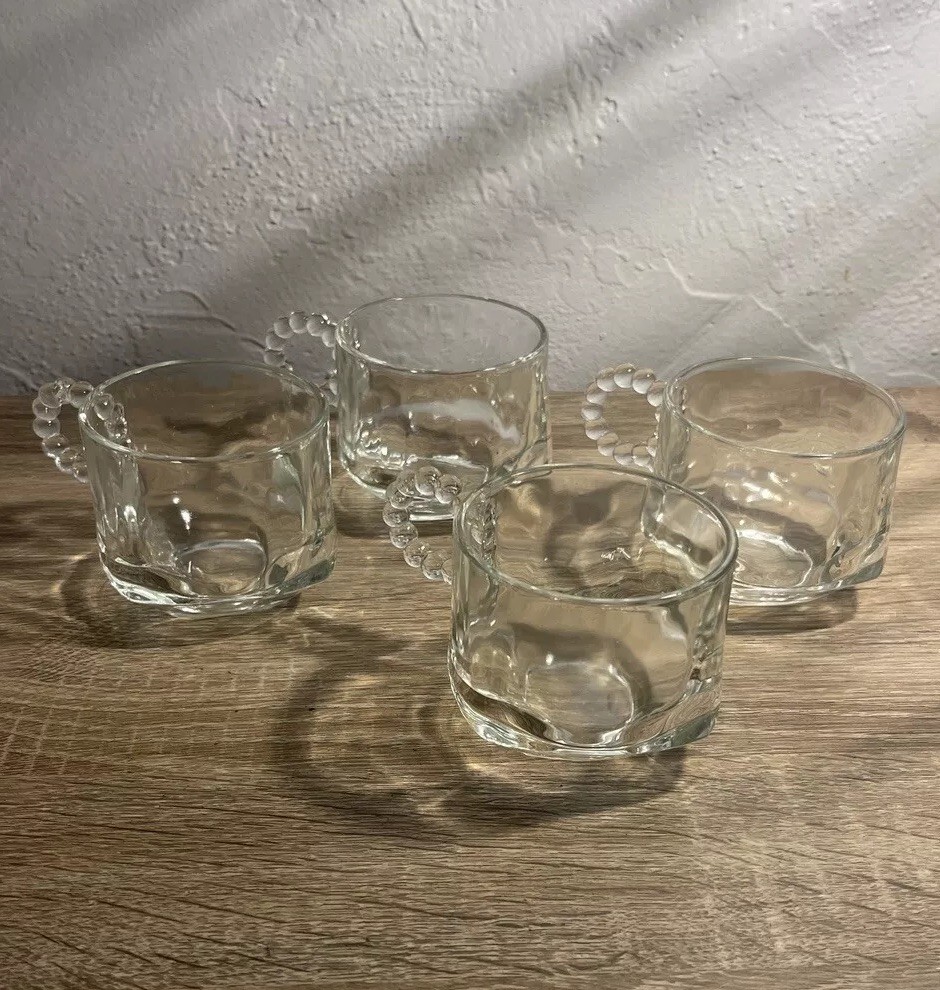 Vintage Hazel Atlas Orchard 4-Piece Punch Cup Set