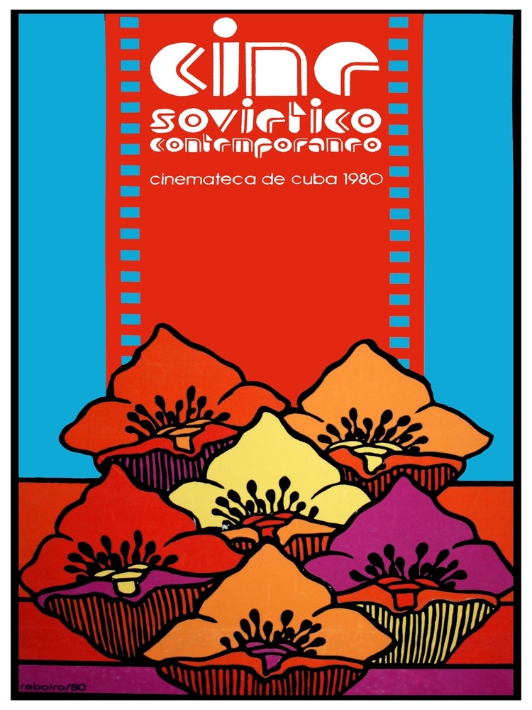Soviet film week. Cuba 1980 wall Decor Poster.Graphic Art Interior design 3117