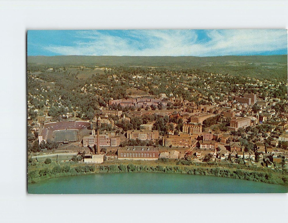 Postcard Aerial View Morgantown West Virginia USA