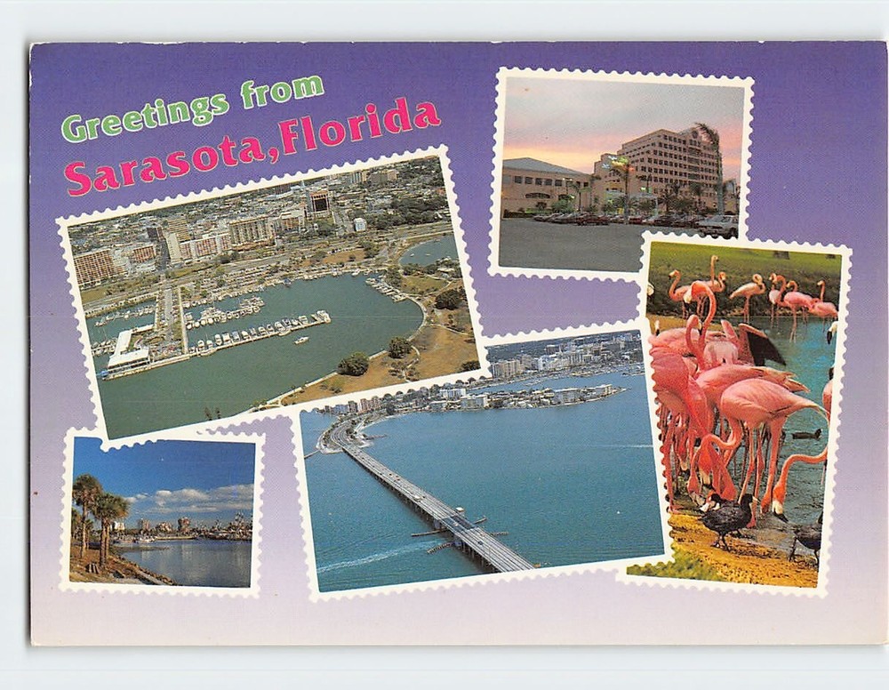 Postcard Greetings from Sarasota Florida USA