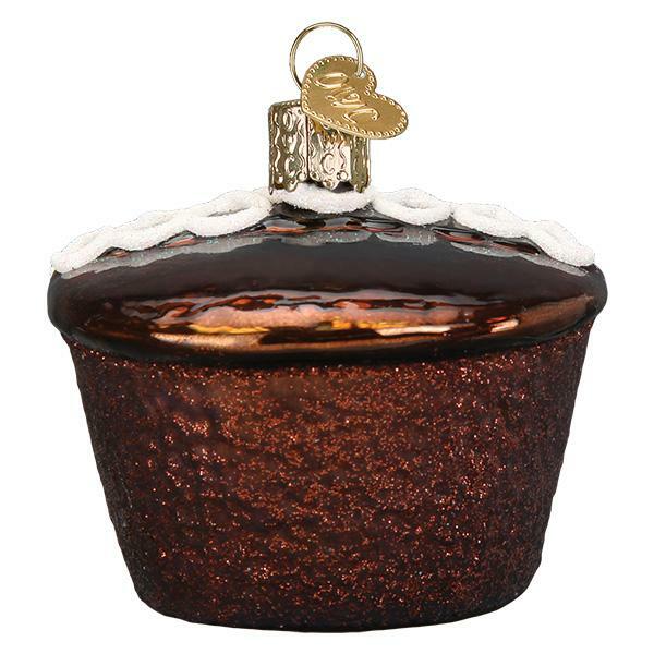Hostess Cupcake Glass Ornament Old World Christmas New