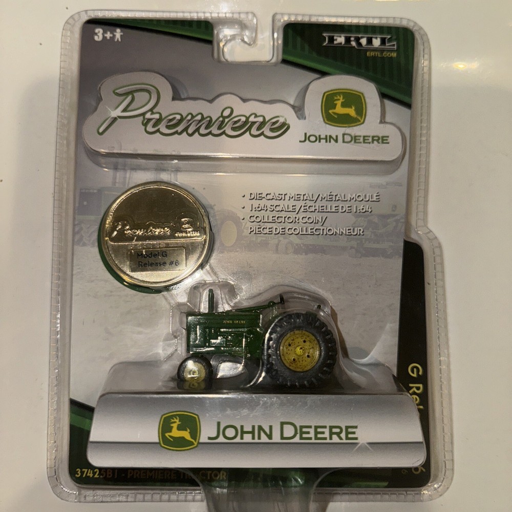 John Deere Model G Tractor Premiere Series 1/64 Scale Rare Ertl Coin Release #6  