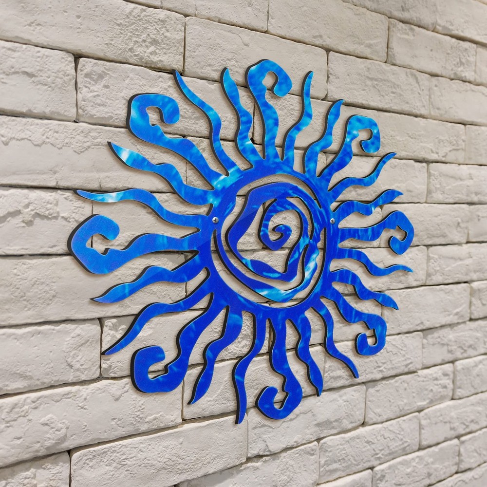 Moxweyeni 12 Inch Sun Metal Wall Art Outdoor Decor Wacky Large Sun Metal Art ...