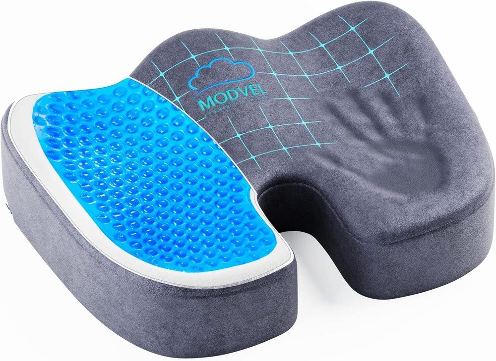 Gel Enhanced Seat Cushion, True High Density Memory Foam Pillow for Office Chair