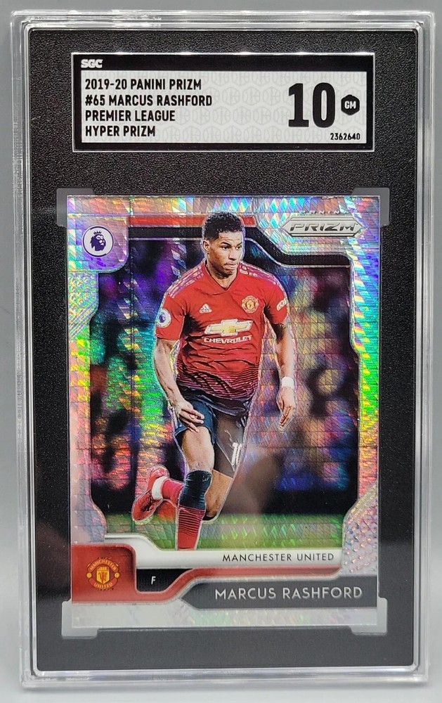 2019-20 Panini Prizm EPL Premier League Marcus Rashford Hyper Prizm SGC 10 Man U