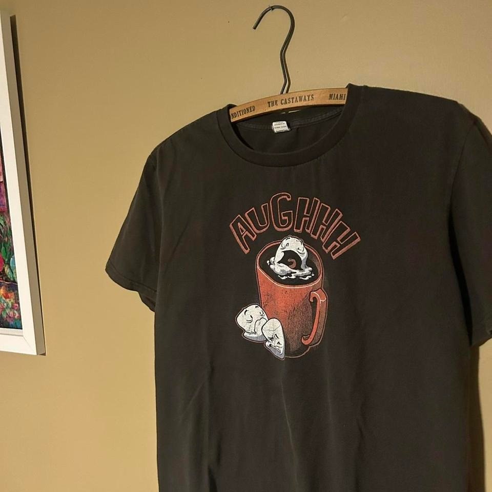 Black and red vintage y2k funny joke graphic t-shirt tee Size M