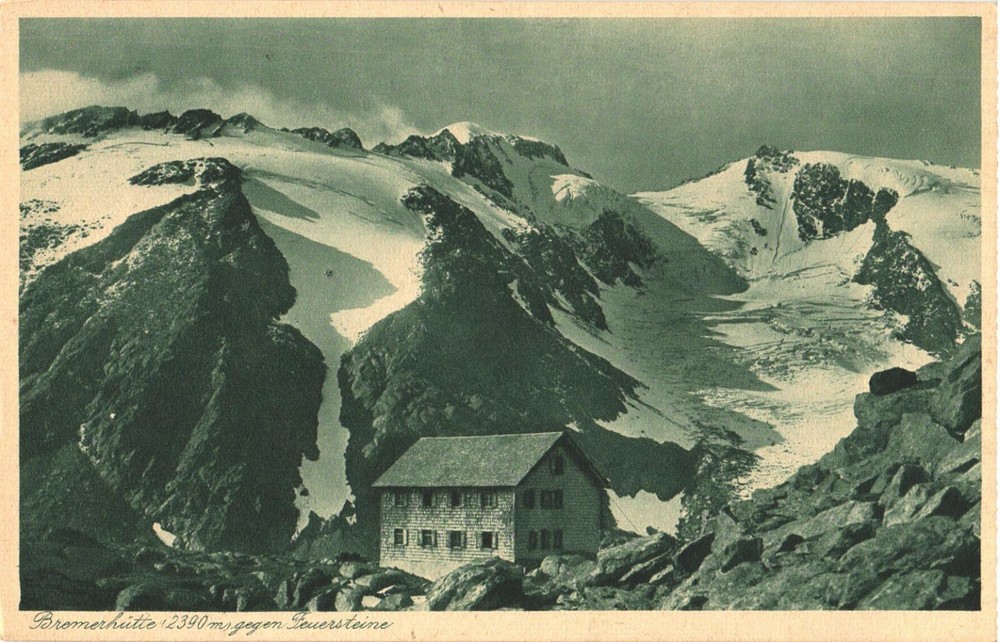 Scenic View of The Alps And Bremer Hut, Gschnitz, Tyrol Austria Postcard