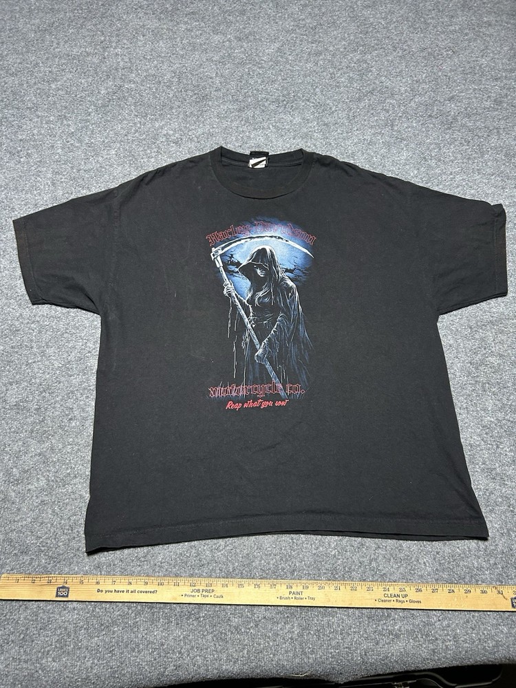 Harley Davidson 2XL T Shirt Black Reap What You Sow Grim Reaper