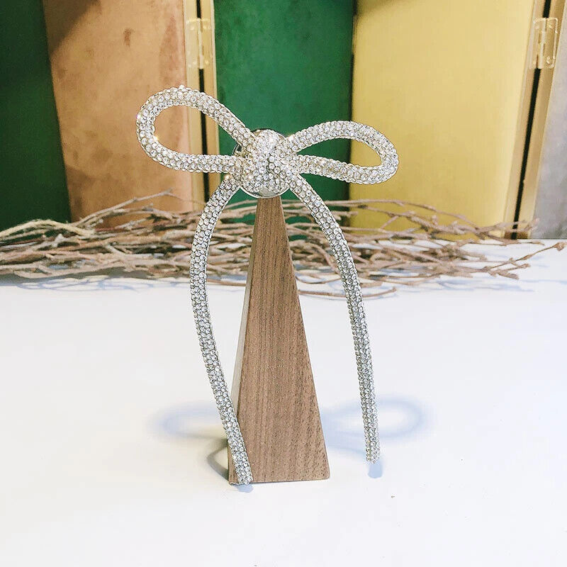 Exaggerated Big Full Crsytal Bowknot Brooches Pins For Women Girls  Gift