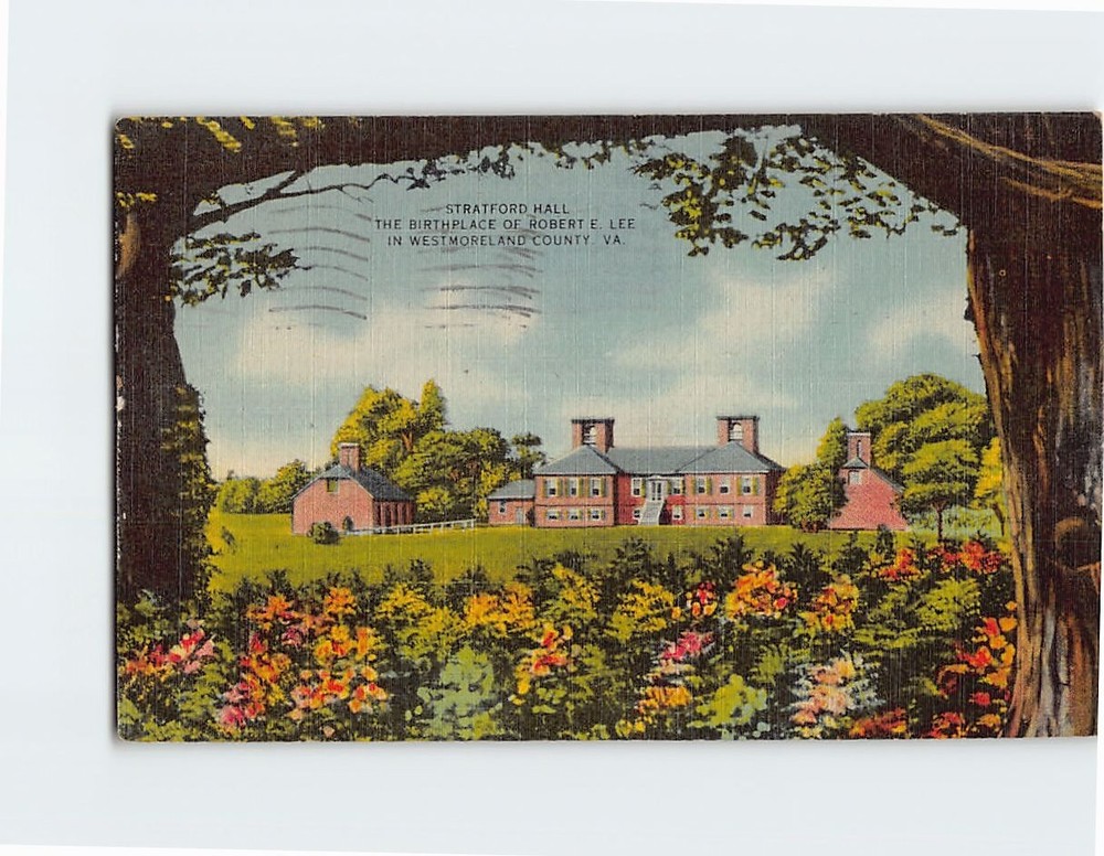 Postcard Stratford Hall Westmoreland Virginia USA