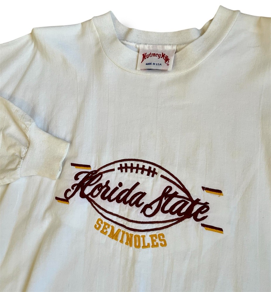 Vtg Florida State University Seminoles Football 90’s Sweatshirt Large USA White