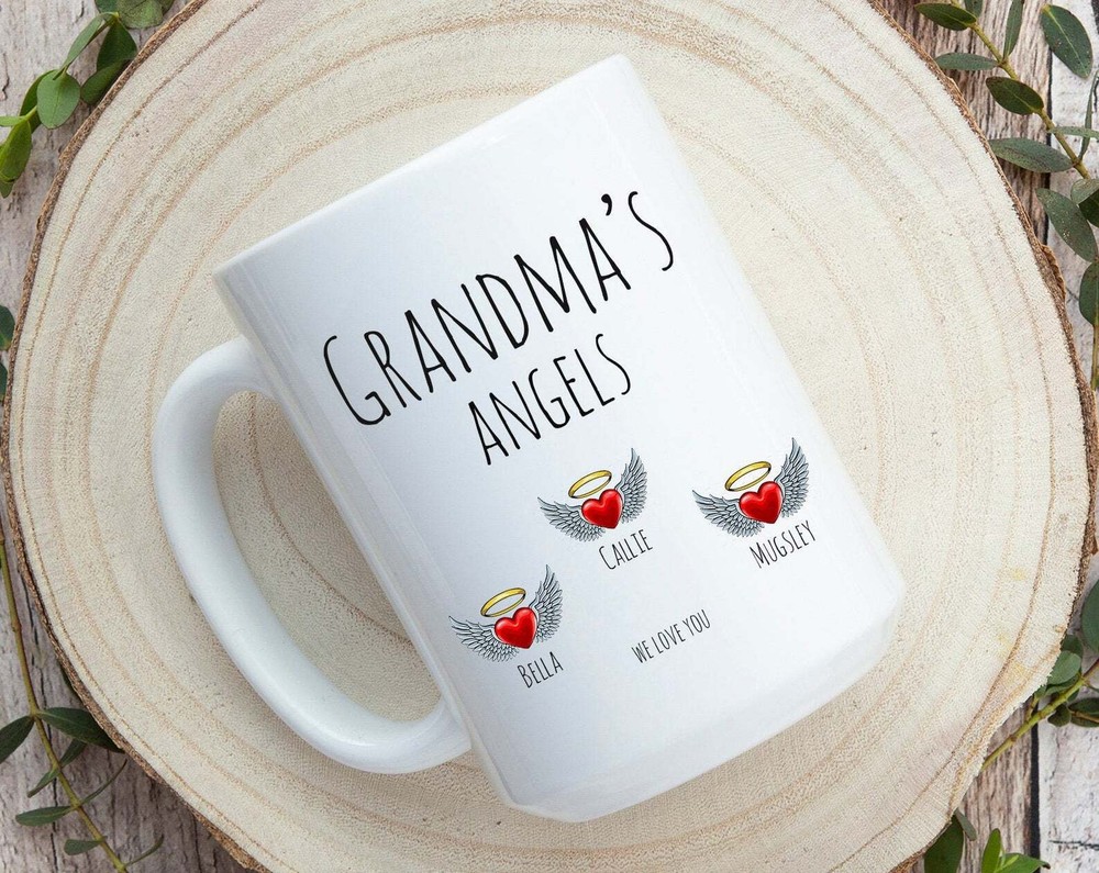 Grandma Gift Personalized Grandma's Angels Grandma Cute Mug Customizable