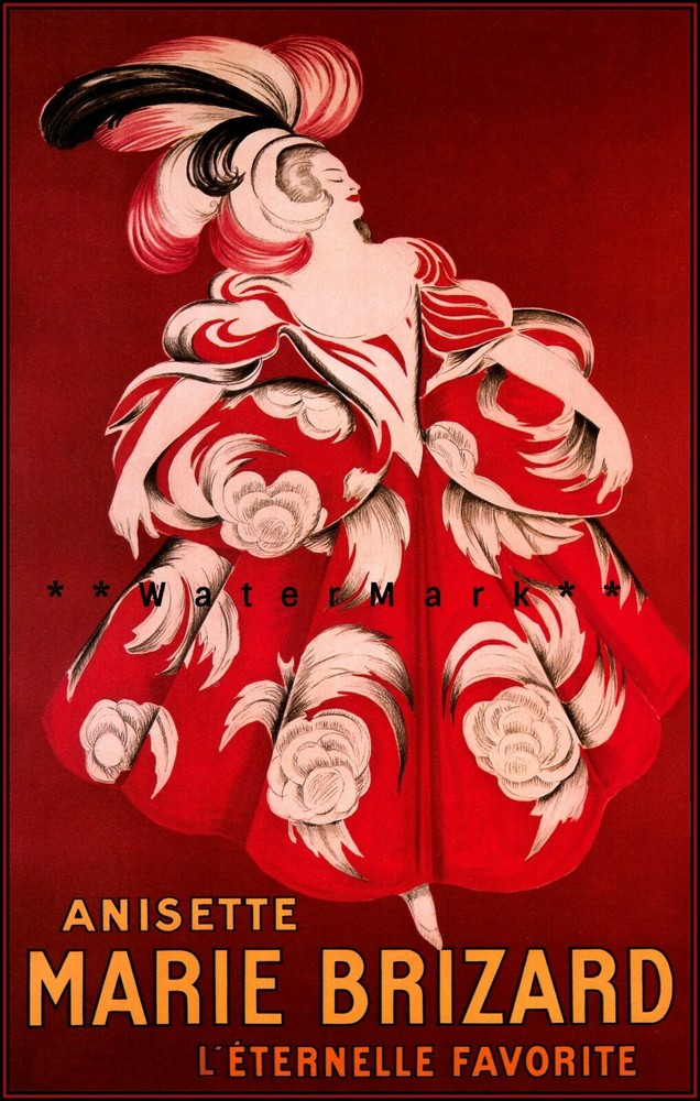 Anisette 1928 Marie Brizard French Liqueur Vintage Poster Print Retro Style Art