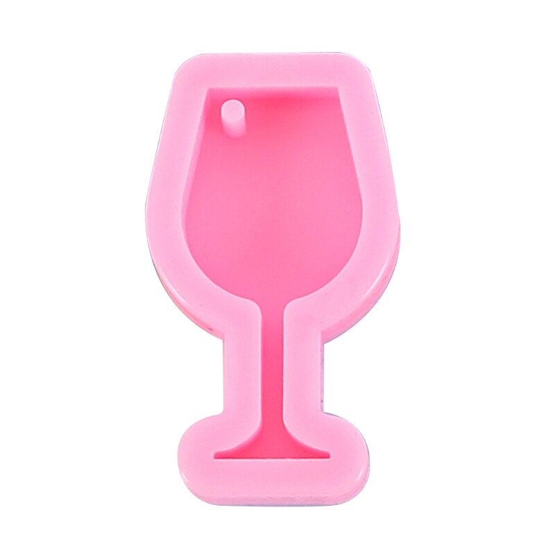 Molde de joyería artesanal brillante copa de vino para decoración de llavero fundición de resina
